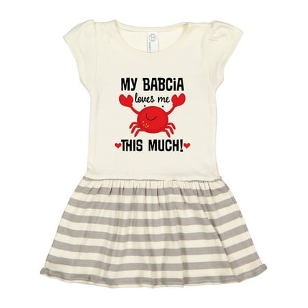 

Inktastic My Babcia Loves Me Grandson Gift Toddler Girl Dress