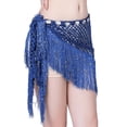 thumbnail image 3 of Danza Del Vientre Bufanda de Cadera Cinturón Borla Vestido Elegante Cinturón - Azul Real Sunnimix Bufanda de danza del vientre para mujer, 3 of 8