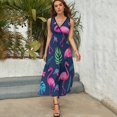 thumbnail image 5 of Flamingo Pattern Sleeveless Dress Female Clothing Dress Women Summer 2025 Dress, 5 of 7