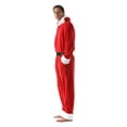 thumbnail image 3 of #followme Mens Adult Bodysuit Holiday Microfleece Jumpsuit One-Piece Pajamas (Santa, Medium), 3 of 4