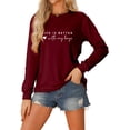 thumbnail image 3 of GVABRLN la Vie Est Meilleure avec Mes Garçons Chandail en Molleton Femmes Maman Vie Col Rond Manches Longues T-Shirts Graphiques Maman Maman Pull Tops, 3 of 5