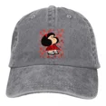thumbnail image 3 of Gorra con visera multicolor de dibujos animados de Mafalda para mujer, gorra con visera personalizada increíble de Charlie Brown Boo Berry, 3 of 5