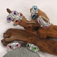 thumbnail image 5 of Owl Multicolor Eye Ring Retro Opening Adjustable Ring Unisex, 5 of 5