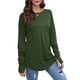 thumbnail image 1 of Karight Long Sleeve Shirts for Women Crew Neck Basic Tee Fashion Tops, 1 of 5