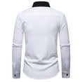 thumbnail image 6 of Fewfanhot Mens Sweatshirts Long Sleeve Casual Button Down Dress Shirt Slim Fit Pullover Shirt Top, 6 of 8