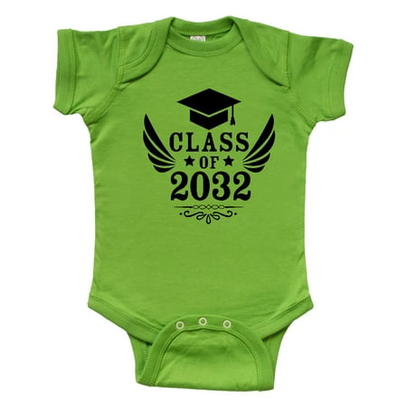 

Inktastic Class of 2032 with Graduation Cap and Wings Gift Baby Boy or Baby Girl Bodysuit