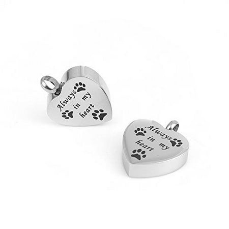 Titanium Heart Pendant - Sexy Sparkles Titanium Steel Cremation Ash Urn Heart
