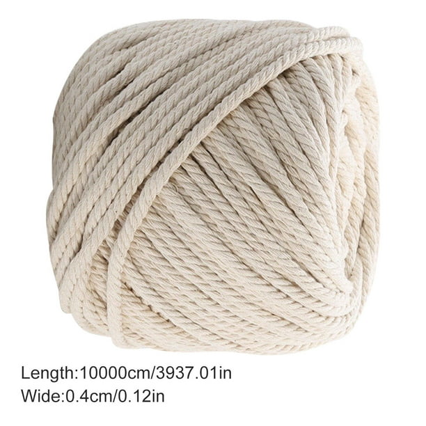 Macrame Cord Twisted 100% Natural Cotton (1 roll per sale + 4 mm