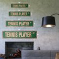 thumbnail image 2 of TENNIS PLAYER Vintage Aluminum Street Sign sport doubles pro lessons singles rustic metal tin | Indoor/Outdoor |  18" Wide, 2 of 4