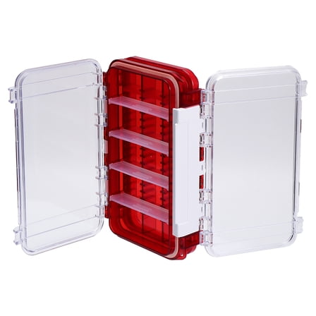 SOPOTUTU Fishing Bait Tray Red ABS 1Pcs Double Layer Waterproof Outdoor Accessory
