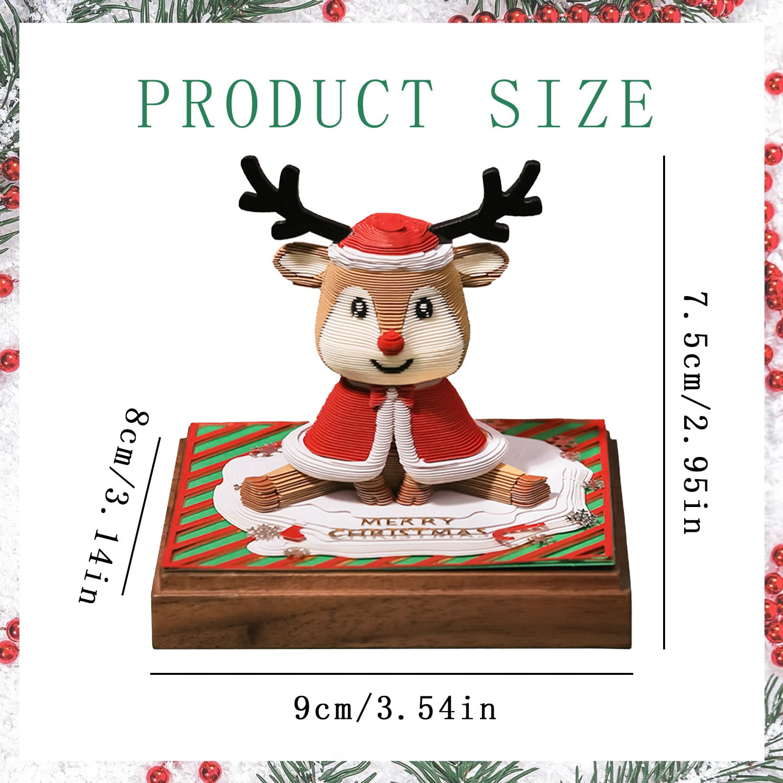 Gnwei 3D Calendar 2026,Timepiece Calendar 2026,3D Art Memo Pad Notepad Desktop Decor,Tear Away Paper Sculpture Artwork for Sticky Note Record,DIY Christmas Gift