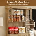 thumbnail image 6 of 71" Tall Kitchen Pantry Cabinet With Door and Adjustable Shelve,Coffee Bar Hutch with Microwave Stand for Dining Room,Living Room,Brown, 6 of 9