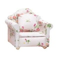 thumbnail image 3 of Single Sofa - Wide Application Single Gift Polyester Application Miniature Single Sofa chequer small flower, 3 of 7