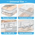 thumbnail image 4 of Plastic Pencil Box Large Capacity Pencil Boxes Clear Boxes with Snap-Tight Lid Stylish Office Supplies Storage Organizer Box Bluebird on Elegant Branch, 4 of 7