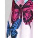 thumbnail image 3 of Tank Top de Talla Extra con Estampado de Flores y Mariposas Rosegal Camisetas sin mangas de talla grande, 3 of 5