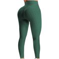 thumbnail image 2 of QLEICOM Womens Yoga Pants Capri Leggings High Waist Running Tie-dye Pants Workout Leggings Athletic Pants Tummy Control Leggings Green M, 2 of 4