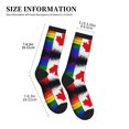 thumbnail image 3 of Women's Men's Canada Gay Pride Flag Colorful Novelty Pattern Crew Athletic Socks, 3 of 7
