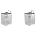 thumbnail image 3 of Justharion 1/2/3/5 Silver Stainless Steel Chopstick Cage - Rust And Mold Resistant High Load-bearing Capacity Multifunctional Storage Rack Single grid square 2PCS, 3 of 6