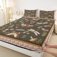 thumbnail image 3 of Homewish Boys Girls Animal Moth Ladybug Dragonfly Twin Sheet Sets 3pcs,Botanical Floral Mushroom Twin Fitted Sheet Microfiber,Retro Vintage Aesthetic Breathable Flat Sheet,Luxury Bedroom Decor, 3 of 7