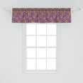 thumbnail image 2 of Ambesonne Abstract Window Valance, Geometric Shapes on Purple Shaded Background Colorful Sixties Inspired Design, Curtain Valance for Kitchen Bedroom Decor with Rod Pocket, 54" X 12", Multicolor, 2 of 3