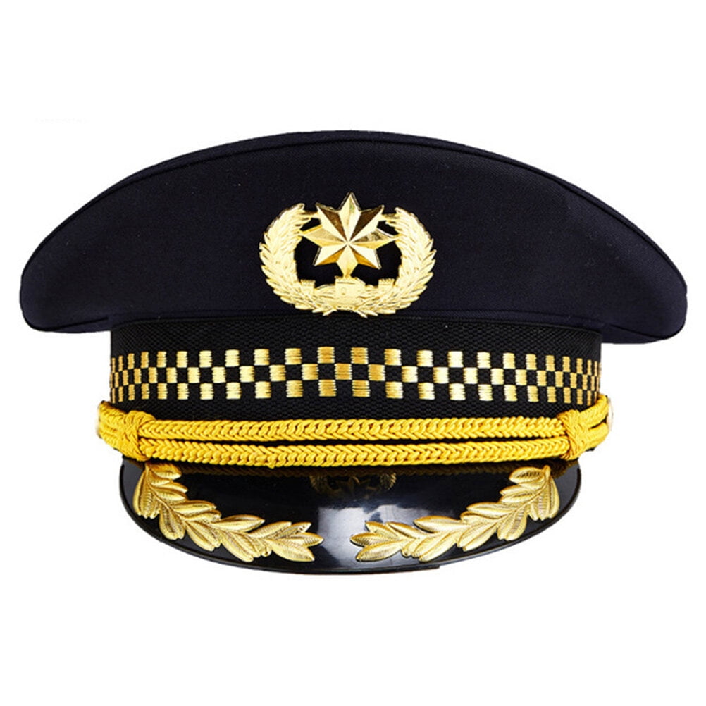1Pc Custom Party Captain Hat Durable Uniform Hat Airline Pilot Captain
