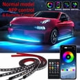 thumbnail image 1 of Tira de luces LED de neón 4 en 1 para la parte inferior del coche, lámpara de ambiente ambiental decorativa, Flexible, RGB, 12V, APP, 1 of 4