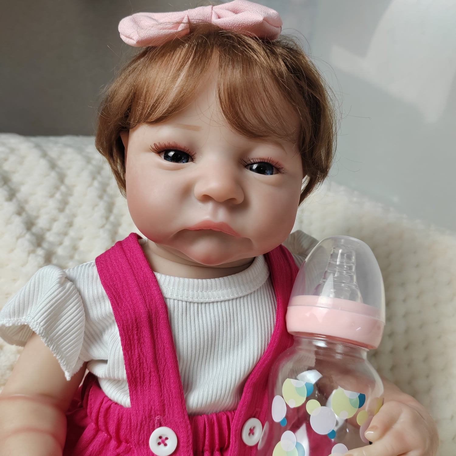 18in Reborn Baby Doll Lifelike Waterproof Newborn Baby Girl Dolls Full Body Vinyl Doll Gift Toy