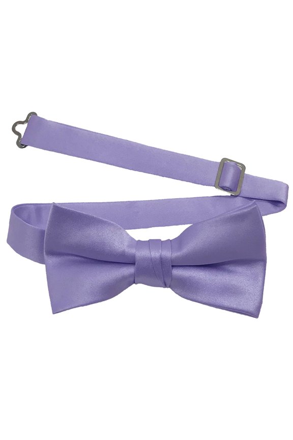 Mens Lavender Formal Satin Pre-Tied Bow Tie in a Variety of Colors by Spencer Js Signature Satin Collection