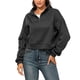 thumbnail image 2 of Sudadera con media cremallera para mujer, sudadera sin capucha de fibra de poliéster transpirable de Color puro, sudaderas informales para oficina, 2 of 6