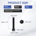 thumbnail image 2 of Uxcell 10 Pcs M6 x 40 mm Hex Socket Head Cap Screws Bolts 12.9 Grade Carbon Steel Socket Drive Screws Black Oxide Full Threads, 2 of 7
