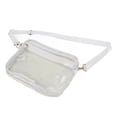 thumbnail image 4 of Bolsa de mensajero Bolsa de hombro transparente PVC Cremallera impermeable Correa ajustable Monedero de gran capacidad para viajes Blanco, 4 of 12