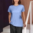 thumbnail image 2 of Hinvhai Surgery Shirts for Women Full Tear Away 2 Side Snaps Chemo Port Adaptive Dialysis Clothing Short Sleeve Blue XL(XL), 2 of 4