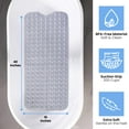 thumbnail image 3 of Lux Decor Collection Bath Tub Mat Non-Slip 40 x 16 Inch - Bathtub Shower Safety Mat with Suction Cups - Machine Washable (Clear White), 3 of 9