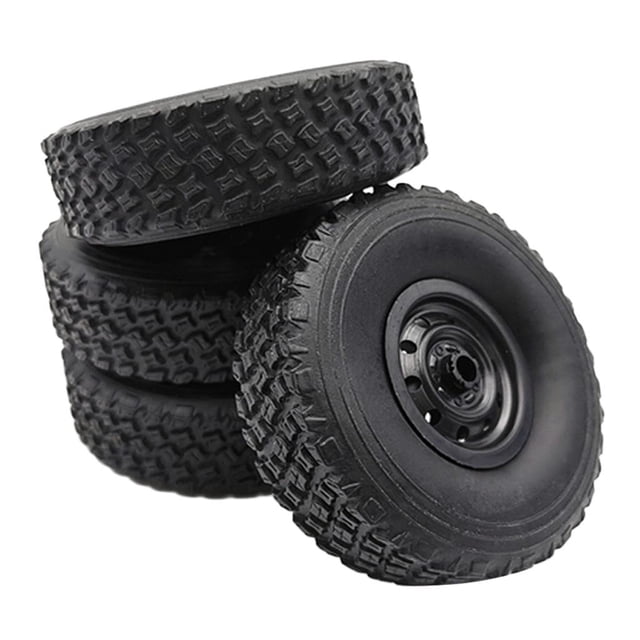 Neumático de rueda RC de 4 piezas para piezas de repuesto de orugas de roca WPL B24 C14K C24K