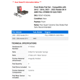 thumbnail image 2 of Front Brake Pad Set - Compatible with 2012 - 2016, 2021 - 2022 Honda CR-V AWD FULL HYBRID EV-GAS FHEV 2013 2014 2015, 2 of 2