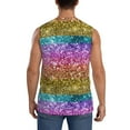 thumbnail image 4 of Daiia Glitter Rainbow Printed Men's Tank Tops,Casual Soft Sleeveless Gym Muscle Shirts Bodybuilding Tee-XX-Large, 4 of 8
