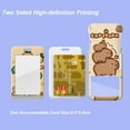 thumbnail image 4 of New High Quality Plastic Cute with Lanyard Capybara Business Card Holder Card Holder Card Cover ID Holders STYLE 7, 4 of 8