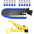 thumbnail image 2 of Coaxial cable crimping tool set, with adjustable crimping capability, suitable for 6, 59, 11, precision cable stripping and cutting tool, comes with 10 type 6 connectors, 2 of 4