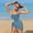 Navy, variant on Dpytoraw Girls Swimsuit 2PCS Adjustable Straps Cut Out One Piece Bathing Suit with Solid Color Cover Up Skirt Size Green 9-10 Years