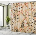 thumbnail image 5 of Ambesonne Casino Shower Curtain, Old Vintage Playing Card, 69"Wx70"L, Beige Red Black, 5 of 5