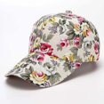 thumbnail image 4 of Casquette de Baseball Femme Imprimé Fleur Colorée Accessoire de Baseball Coton Pare-Soleil Extérieur Snapback, 4 of 4