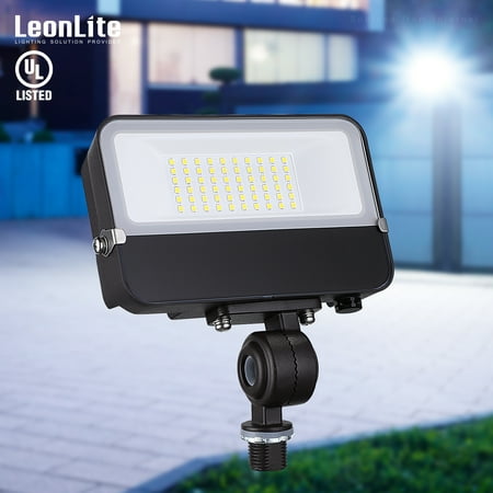 LEONLITE 30W LED Flood Light with Knuckle Mount  Outdoor Area Light  for Wall Washing Signage Lighting  Billboard Lighting  Flag Lighting