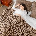 thumbnail image 5 of Homewish Cheetah Leopard Print Twin Bedding Sets 7-Piece, Brown Stripes Lines Bedding Comforter Set, Modern Fashion Style Reversible Sheet Sets, Super Cozy Room Decor, 5 of 8