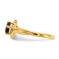 thumbnail image 4 of Solid 14k Yellow Gold Gemstone Ring Band with CZ Cubic Zirconia Size 6, 4 of 6