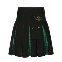 Njoeus Men's Scottish Kilt, Men Hybrids Utility Kilts Tartan Traditional Modern Men's Kilt S-5XL (Available in Big & Tall Size)