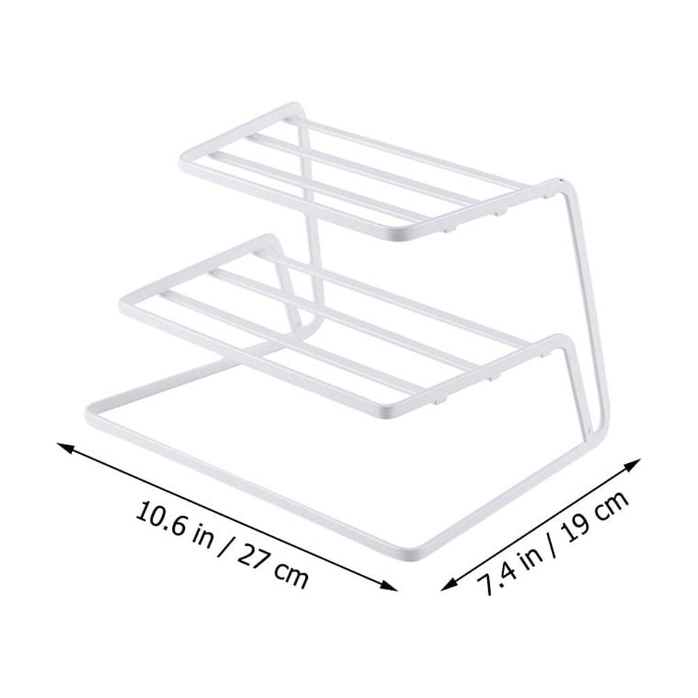 TAILTOSS 1Pc White Cutlery Drying Rack Iron Storage Holder for Kitchen with Quick Drying Feature