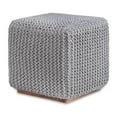 thumbnail image 3 of Loft Lyfe Fils de Coton Jaxston 3-en-1 Pouf/pouf/table d'Extrémité, Gris Clair, 3 of 7