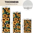 thumbnail image 4 of Black Orange White Flower Green Leaf Sunflower Pattern Kitchen Rugs Sets Of 3,Kitchen Runner Rugs Non Skid Washable,Decorative Kitchen Floor Mats for Kitchen,Sink,Laundry,17"x30"+ 17"x47" + 17"x59", 4 of 6