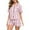 Pink, variant on Womens Pajama Sets Plaid Print Casual Short Sleeve Button down Shirts and Shorts Loungewear Soft Loose Fit 2 Piece Lounge Sets Grey XXL