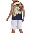 thumbnail image 2 of Pofeuu American Bald Eagle A Print Basketball Jersey, Shirts for Men Youth Basketball Jersey Crew Neck-Large, 2 of 6